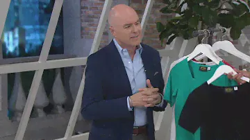 Bob Mackie Square Neck Short Sleeve Knit Top on QVC