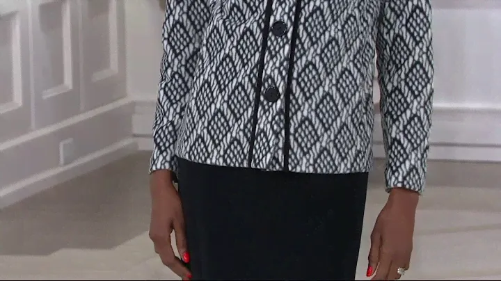 Bob Mackie's Button Front Printed Fleece Jacket with Pockets on QVC