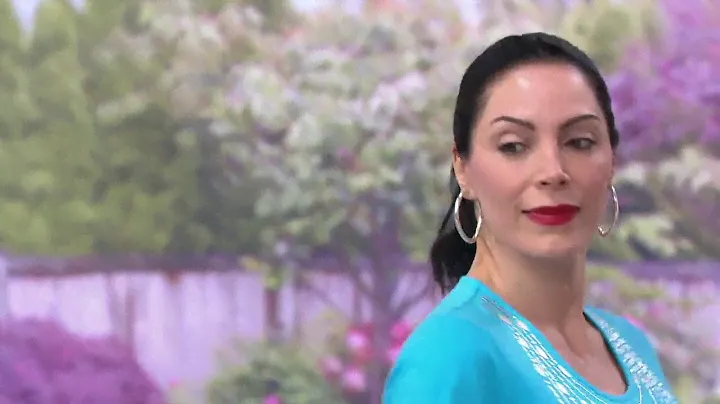 Bob Mackie Short Sleeve Knit Top with Studded Detail on QVC