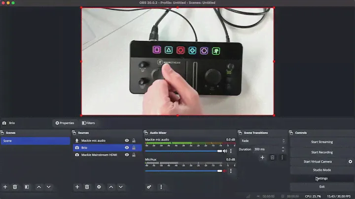 Mackie Mainstream Where To Set OBS Hotkeys