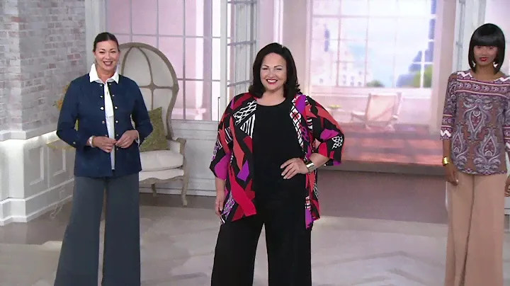 Bob Mackie's Wide Leg Knit Pants Regular or Petite on QVC