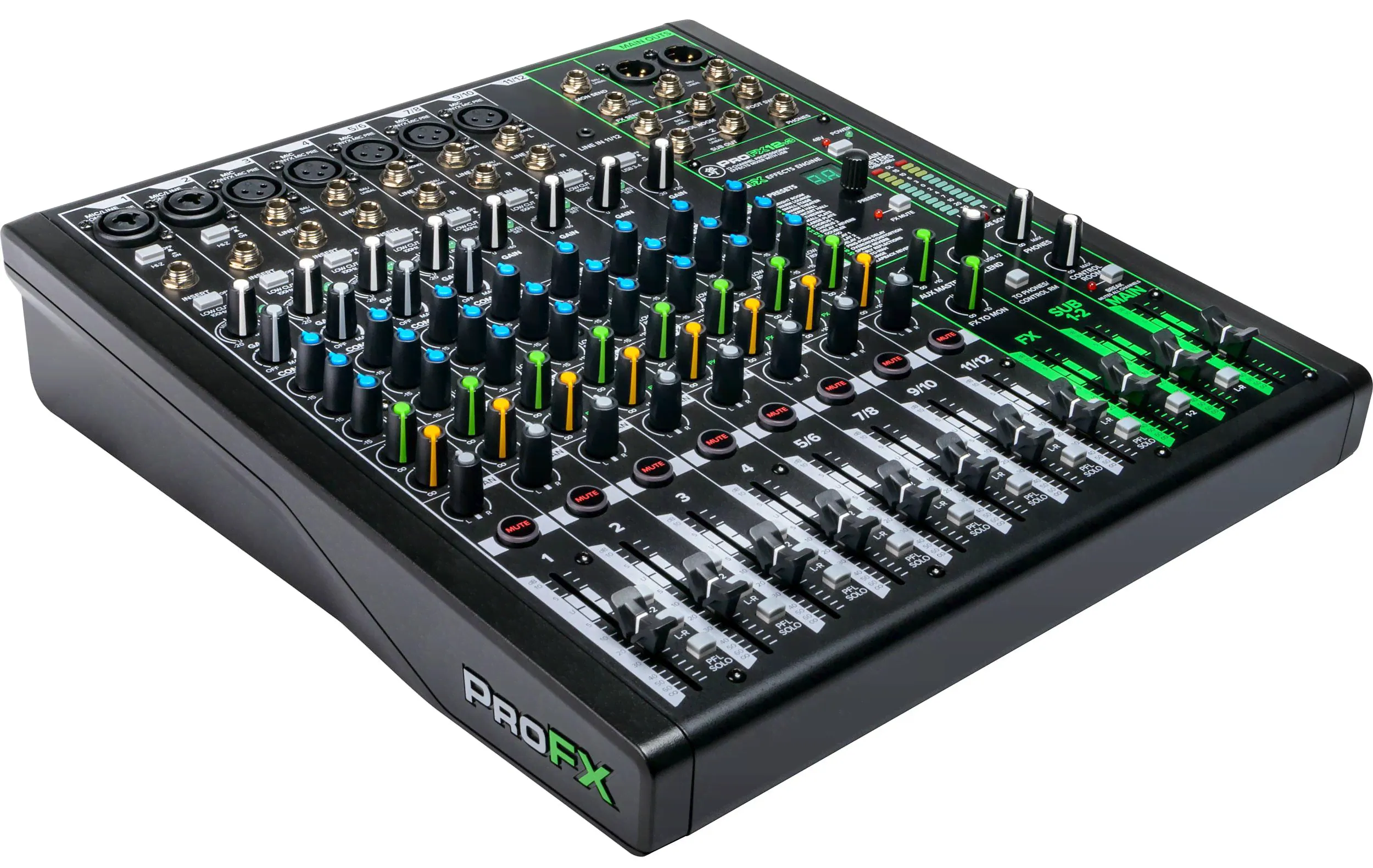 MACKIE ProFX12v3 12-канальный микшер с процессором эффектов и USB-3