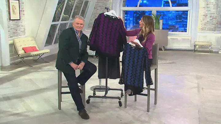 Bob Mackie's Sheer Mesh Glittered Top with Stacey Stauffer