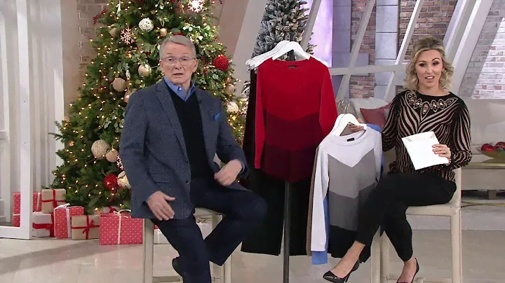 Bob Mackie's Chevron Intarsia Sweater on QVC