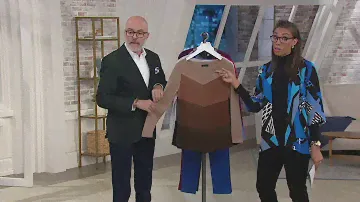 Bob Mackie Chevron Intarsia Sweater on QVC